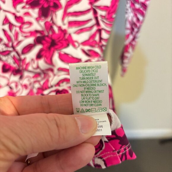 Lilly Pulitzer Anne Skirted Romper Dress Elderflower Blossom Pink Floral - Picture 14 of 16